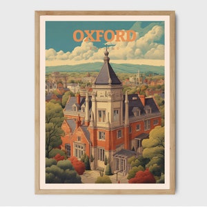 Oxford Print, Oxford City Gift, Oxford Poster, England Print, Travel Poster, Travel Poster, Living Room Prints