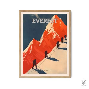 Personalized Everest Mountain Travel Print Poster Vintage Travel Home Decor, Gallery Wall, Giftable Art