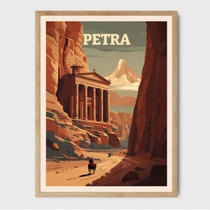 Petra Seven Wonders of the World Travel Print, World Landmarks Print, Giftable Art, Giclée Print