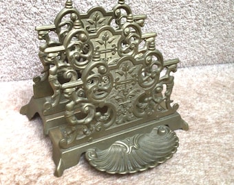 Art déco brass Mail holder Letter rack