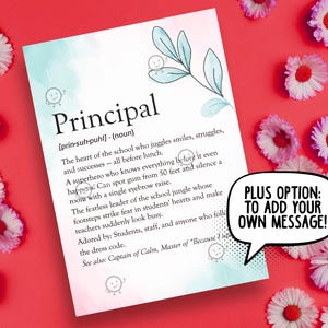 School Principal Gift, Printable Principal Appreciation Card, National Principal's Day Sign, Thank You Principal Card, Funny Principal Gift