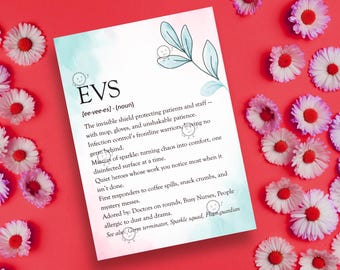 Funny EVS Week Card, Printable Evs Gift for EVS Appreciation, EVS Week Gift, Thank you Evs Definition, National Environmental Services Week