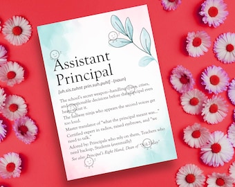 Funny Assistant Principal Week Card, Printable Assistant Principal Appreciation Sign