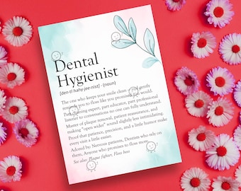 Funny Dental Hygienist Week Card, Printable Dental Hygienist Appreciation Sign