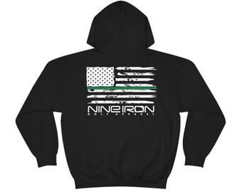 Unisex Heavy Blend Hooded Sweatshirt / Golf Hoodie / NineIronApparel / Thin Green Line