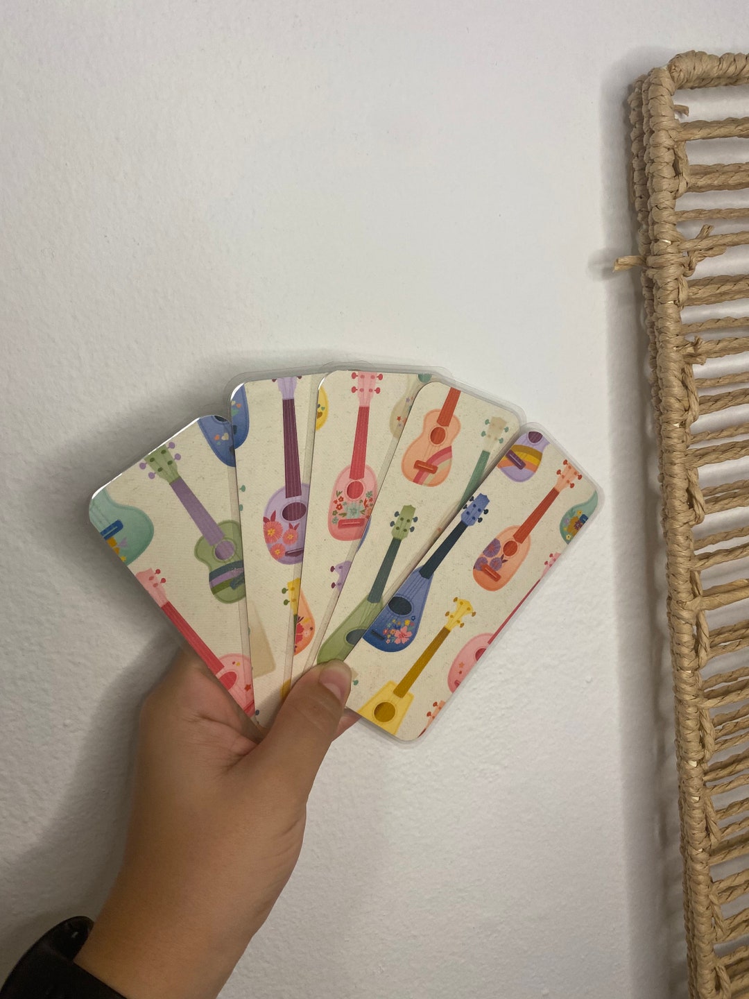 Bookmark Guitar Print for All Genders. Guitar Bookmark Printed and