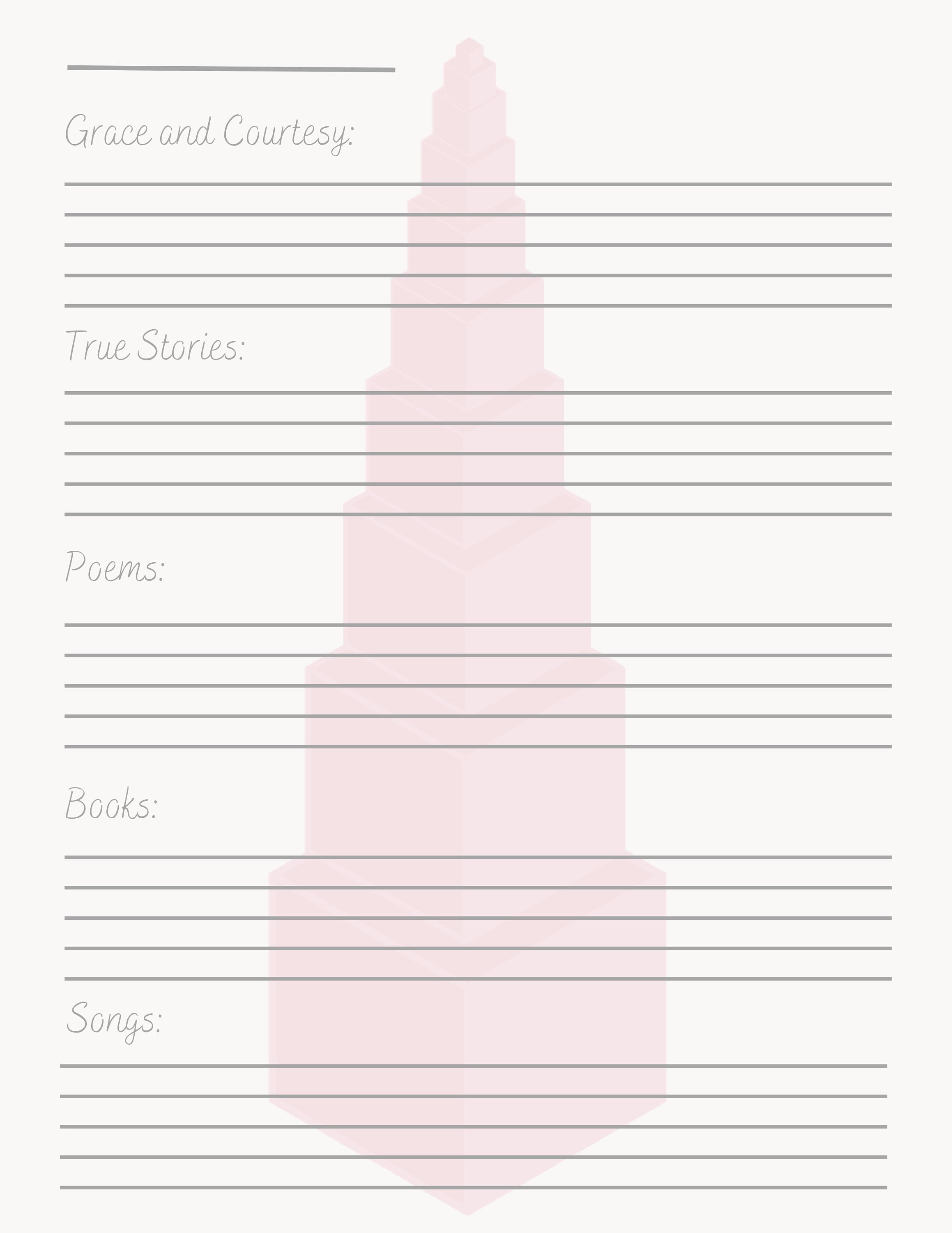 Montessori Printable Planner - Etsy