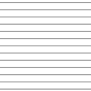 May include: A blank sheet of lined paper with 20 lines.