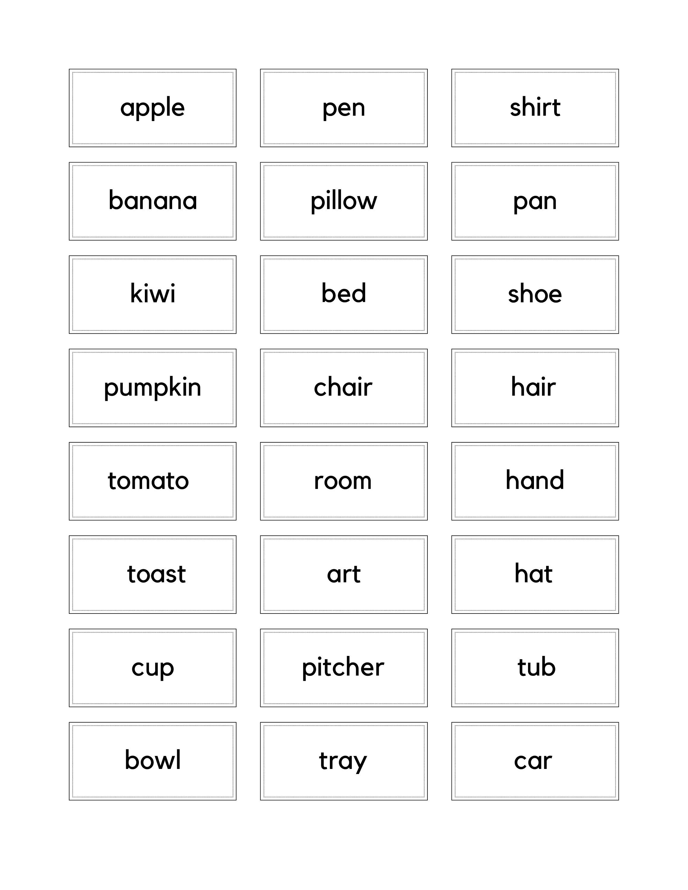 Montessori Noun Cards/noun Printable/function of the Word - Etsy