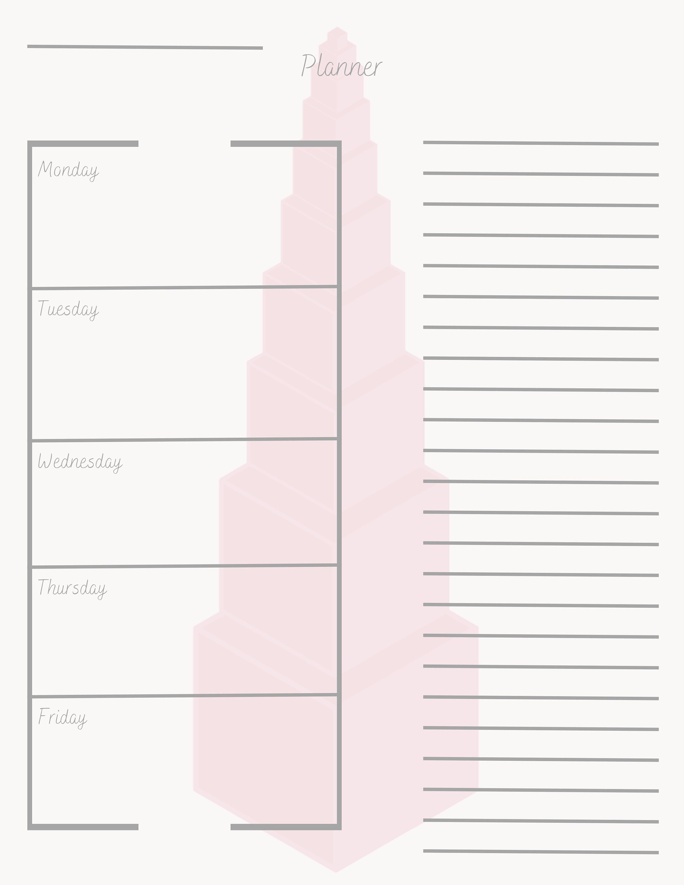 Montessori Printable Planner - Etsy