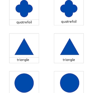 Form 3-teilige Karten/ Montessori Materialien/ Printables