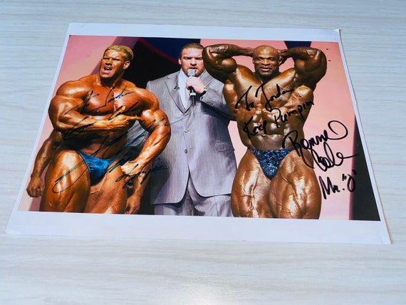 Bodybuilding Jay Cutler Ronnie Coleman Dual Signed 8x12 