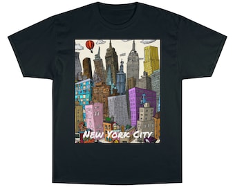 New York City Skyline Graphic Tee Champion T-Shirt Show love for the Big Apple with this graphic tee with the iconic skyline 100% cotton