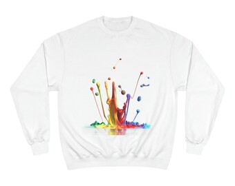 【BAON】[unisex] Champ Pigment Printing Over Sweatshirt CHAMPION Authentic Athleticwear All Over Logo Print Black