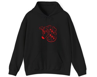 Sudadera con capucha unisex con estampado Hot Box – Sudadera de mezcla de algodón