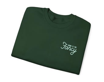 Sudadera unisex de cuello redondo de mezcla de algodón, bordada.