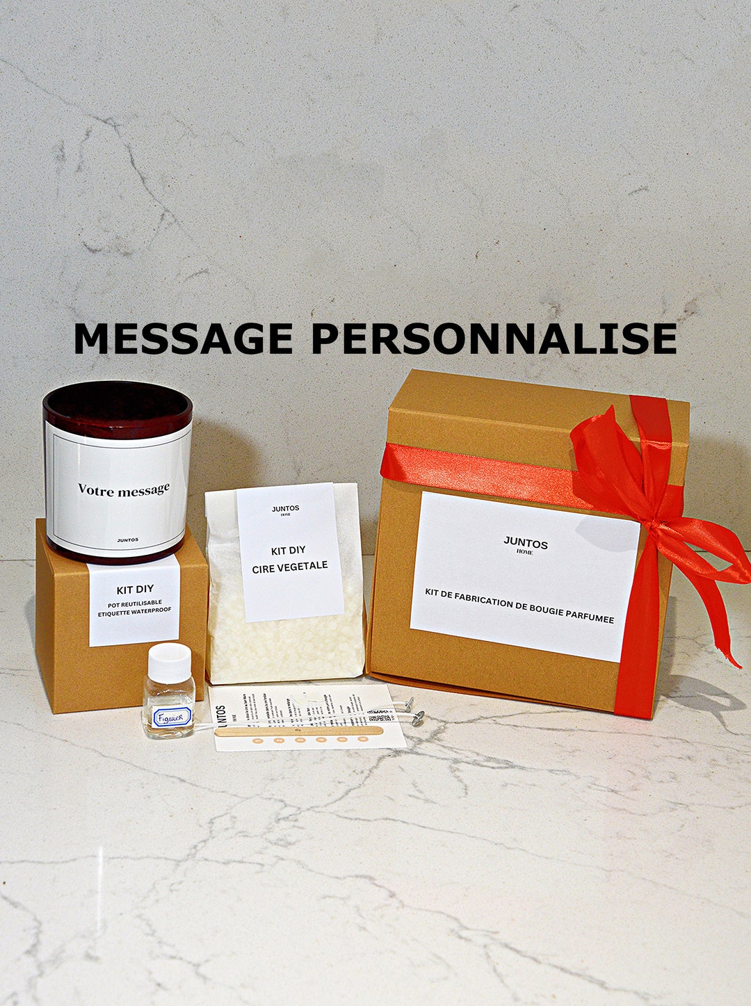 Scented Candle Making Kit With Personalized Message, Natural Candle Kit