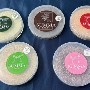 Margarita Cocktail Salt Set - an assortment of salt flavors meant for rimming glasses for cocktails and mocktails