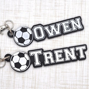 Personalized Soccer name bag tag-Soccer backpack tag-Soccer team gift-Team Sport bag tag-Soccer team bag tag-Soccer party gift