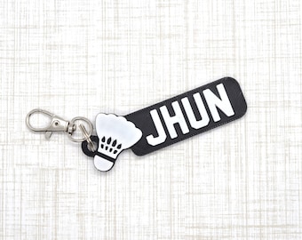 Badminton Gift idea-Badminton bag tag-Badminton goodie bag-Badminton keychain Girls-Boys Badminton  gift-Coach gift Badminton-bagpack tag
