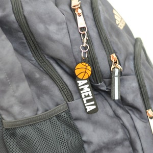 Girls Basketball bag name tag-Boys Basketball backpack tag-Basketball team gift idea-Basketball Team Sport bag tag-Basketball Coach gift
