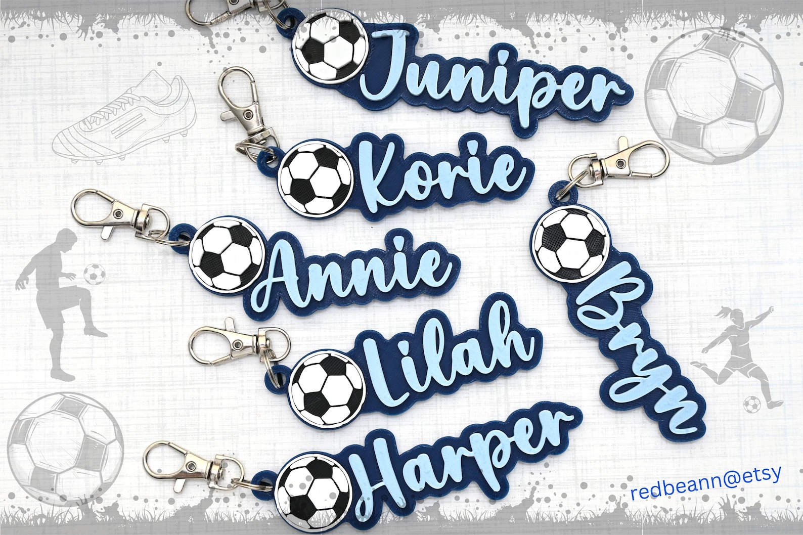 Soccer Team Gift Bag Name Tag-boys Soccer Backpack Tag-soccer Gift Idea ...