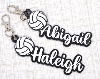 Volleyball bag pack tag-Volleyball Gift ideas-Volleyball Girls bag tag-Volleyball Coach gift-Volleyball goodie bag party Gift-Back to School