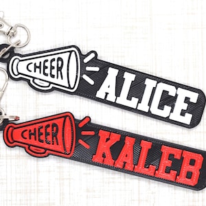 Etichetta per borsa da cheerleader - Regali per cheerleader - Etichetta per borsa da cheerleader con megafono - Etichetta per zaino da cheerleader - Regalo per cheerleader - Etichetta per scatola regalo da cheerleader