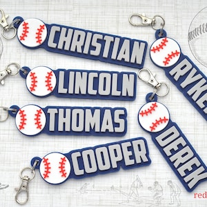 Personalisierte Baseball-Team Geschenk Schlüsselanhänger-Baseball Rucksack Tag-Team Sport Tag-Baseball Team Tasche Pack Tag-Baseball Party Geschenk-Coach Geschenk