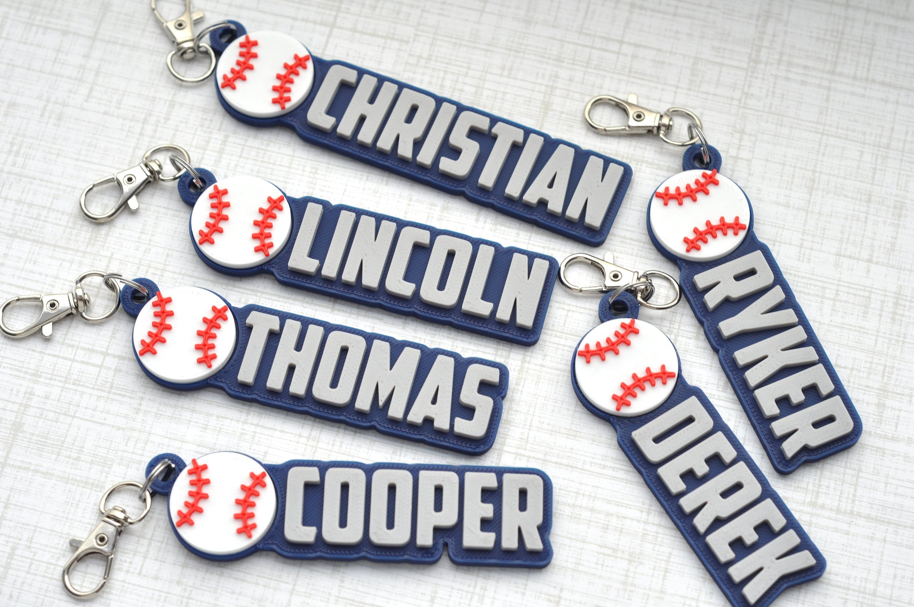 Personalized Baseball Keychain: Team Sport Bag Tag, Coach Gift - Etsy