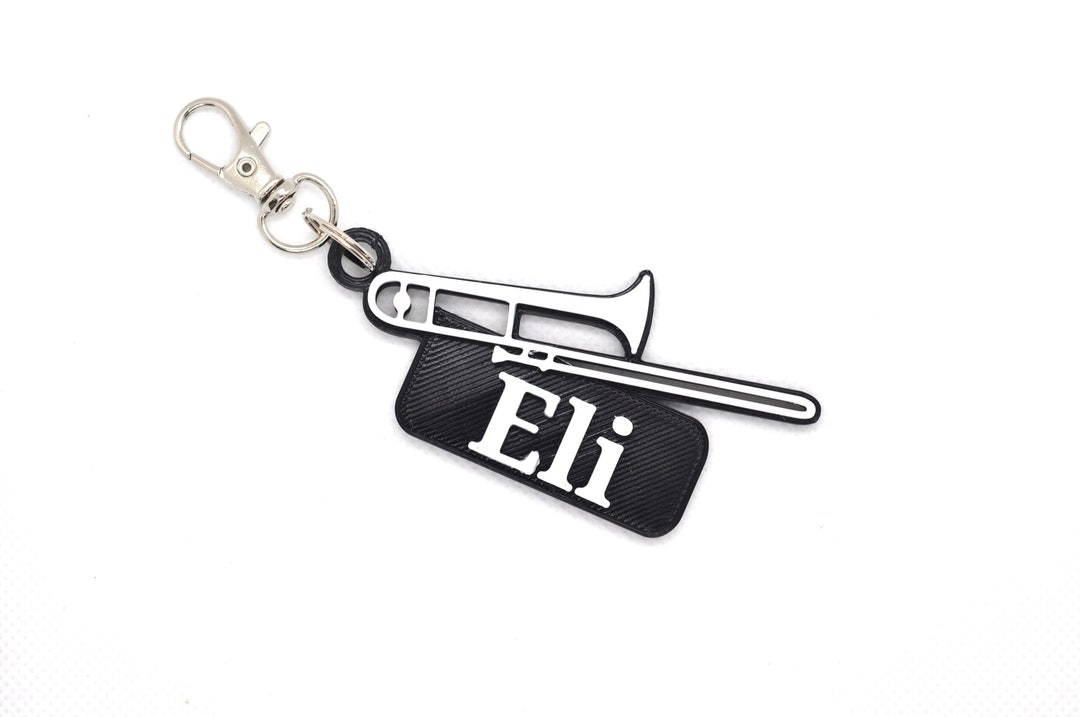 Trombone Name Bag Tagtrombone Keychainmusical Name Back Pack Etsy