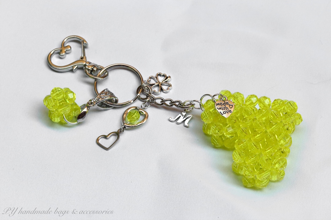 Custom Keychain Car Keys Keychain Name Letter Keychain Cute Etsy