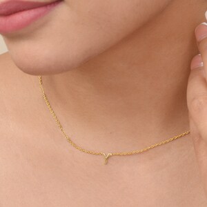 Initial Necklace, Personalized Name Necklace, Letter Necklace, Gold Necklace, Gifts For Mom, Minimalist, Christmas Gift, Birthday Gift