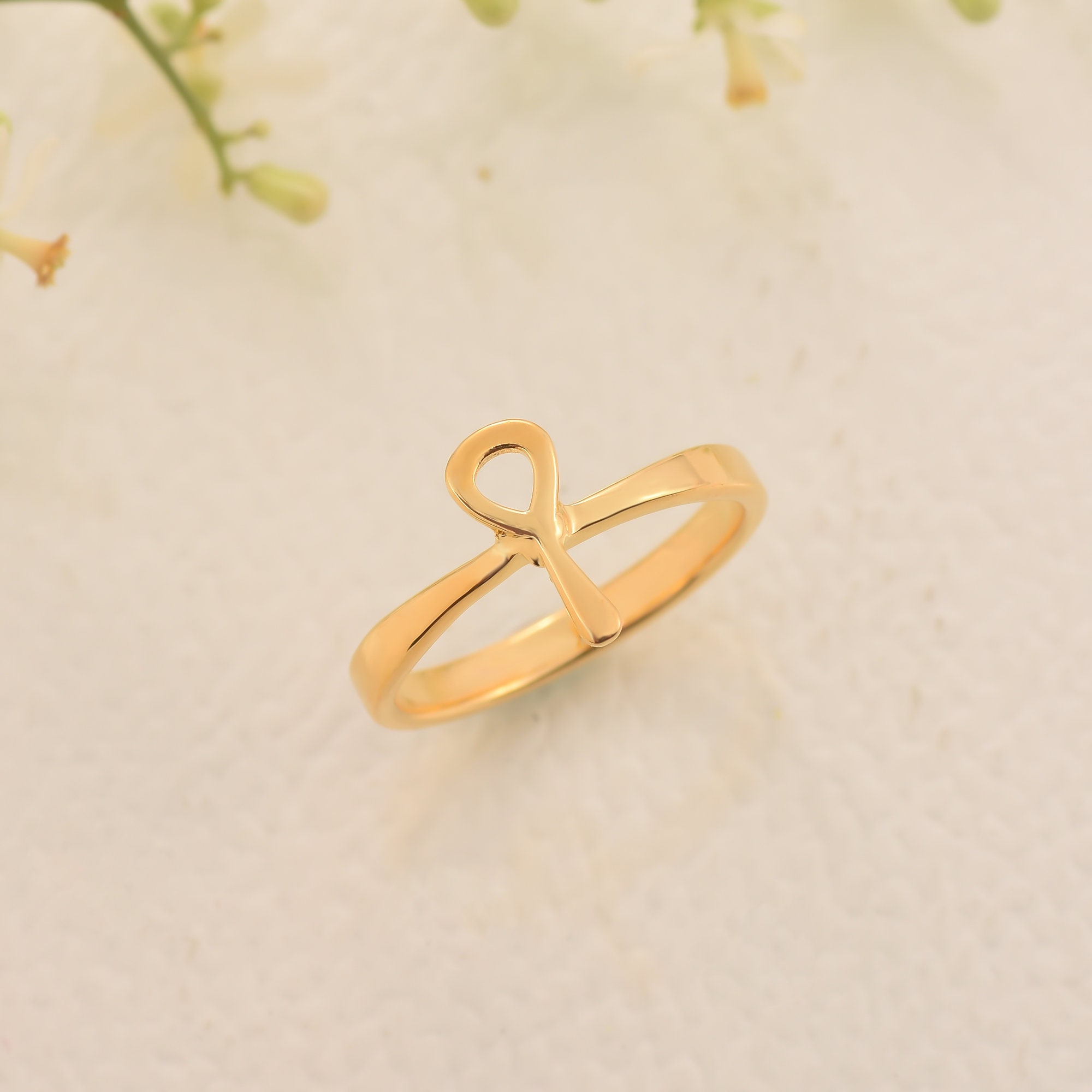 Ankh Ring Egyptian Ankh Ring Key of Life Ring Cross Ring Etsy