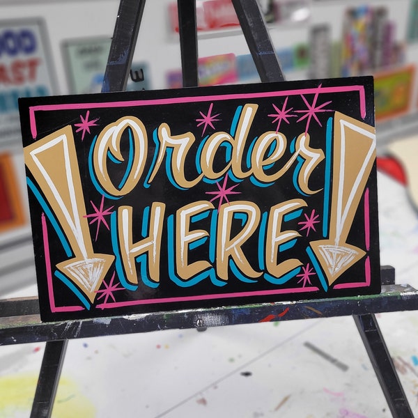 Order Here Wood Sign - Etsy