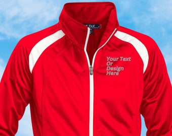 Womens Jacket, Custom Text Logo Jacket, Personalized Windbreaker, Sports Jacket, Spring Warmup Jacket, Coach Cheerleader, LST90