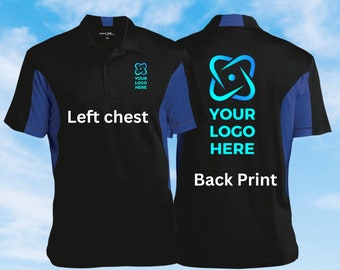 Custom Polo Shirt for Men, Logo Front & Back Prints, Company Work Shirts, Personalized Printed Polo Shirts for Business, Custom Logo, ST655