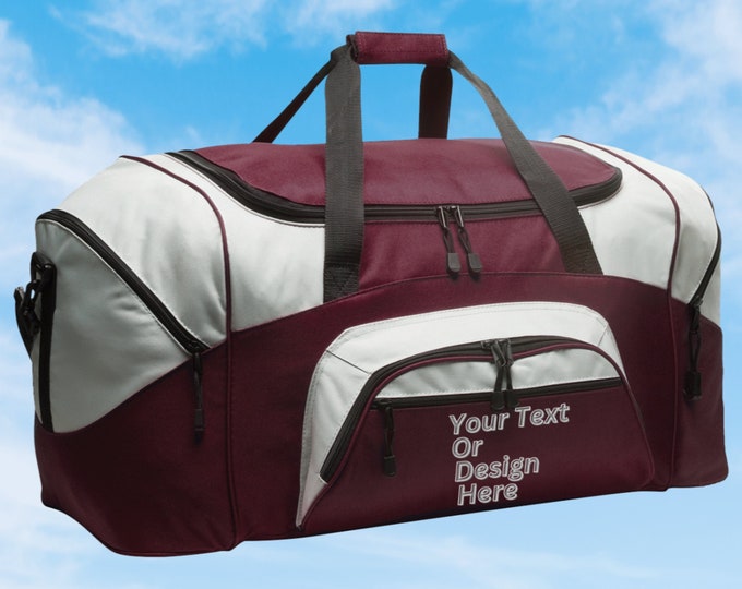 Duffle Bag, Custom Duffle Bag, Personalized Travel Bag, Weekender Bag, Sports Duffel Bag, Overnight Bag, Womens Bags, Mens Bags, Kids, BG99