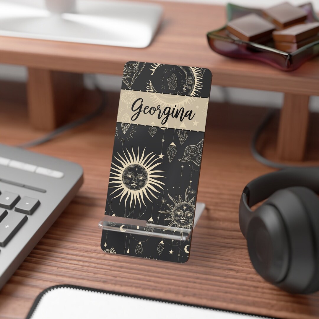 Personalized Cell Phone Stand Desk Accessory Office Decor Etsy