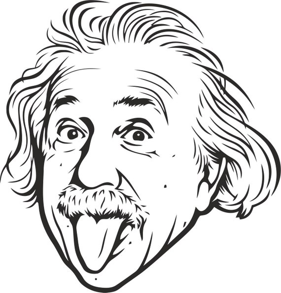 einstein clipart black and white hen