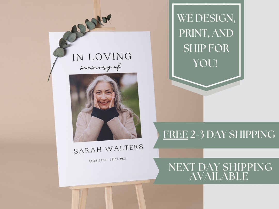 Custom Funeral Welcome Sign - Sign for Funeral - Celebration of Life ...