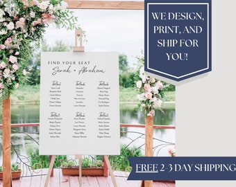 seating chart design Custom Wedding Sign - Wedding Seating Chart - Wedding Sign - Wedding Seating - custom seating chart - Wedding Decor - Wedding Ideas -Wedding