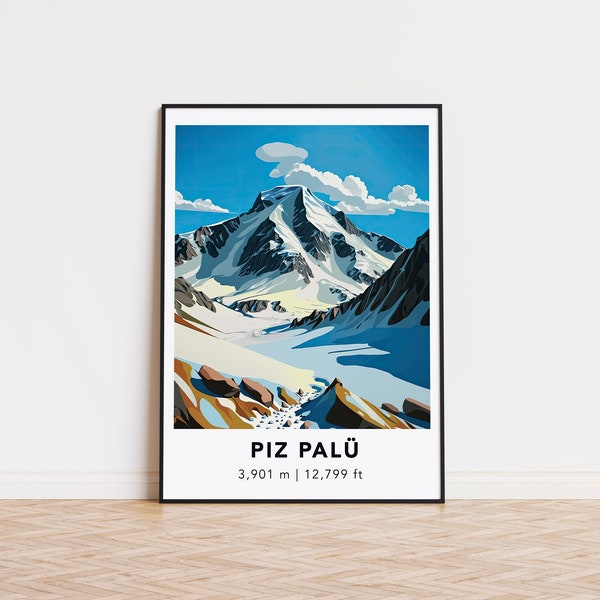 Piz Palü Print Poster - Designed in Deutschland, gedruckt in 32 Ländern weltweit für einen schnellen weltweiten Versand!