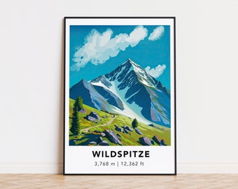 Wildspitze print poster - ideal as poster for your home! Designed in Germany, printed in 32 countries world wide for fast global shipping!