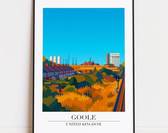 Goole print : Modern Travel Poster Style Goole poster