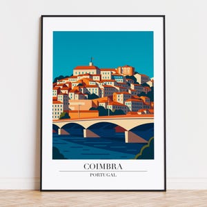 Affiche Coimbra, impression Coimbra, illustration Coimbra, art Coimbra, affiche Coimbra, Espagne