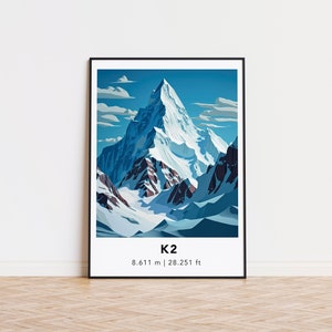 K2 print poster - Designed in Germany, printed in 32 countries world wide for fast global shipping!