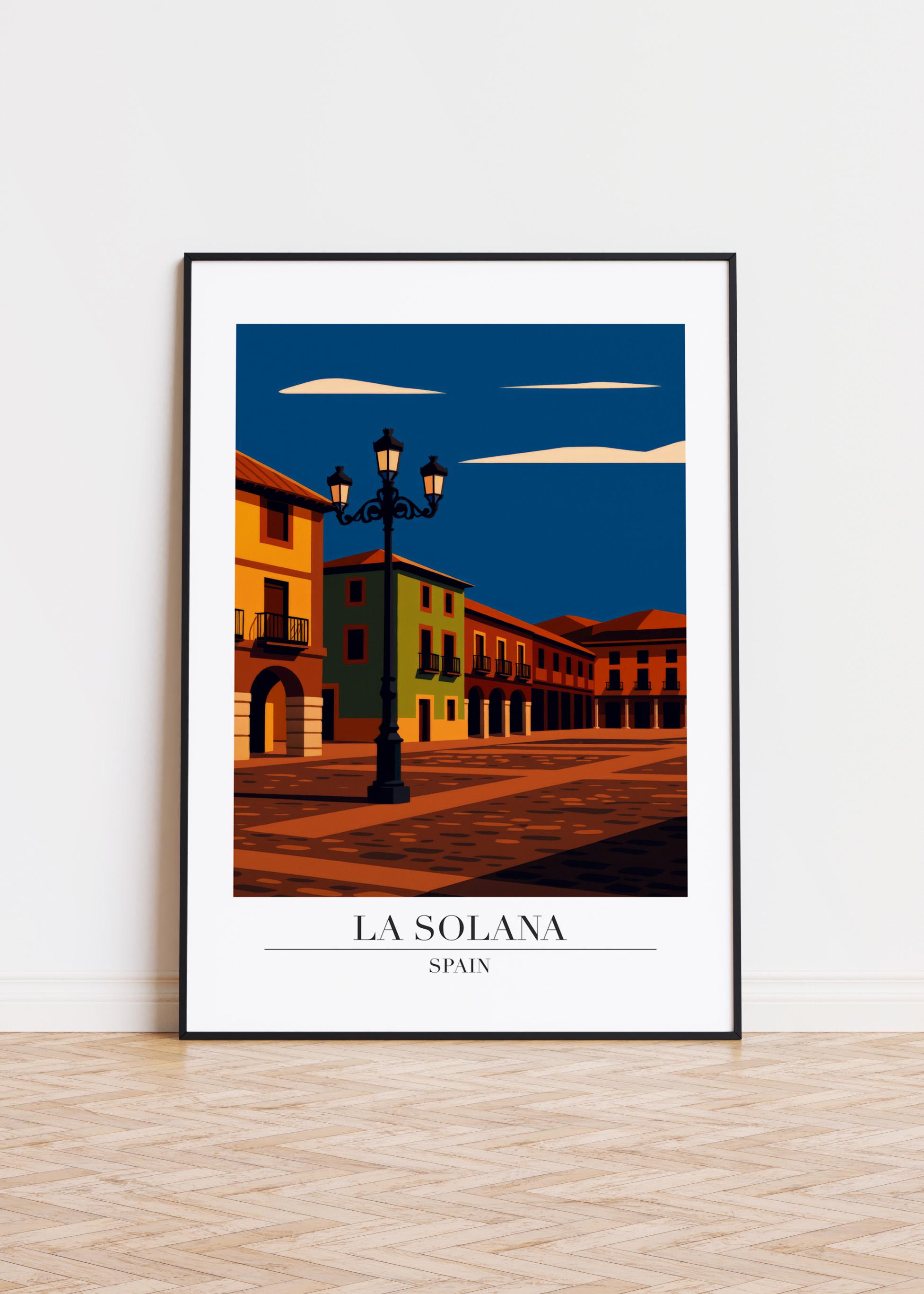 La Solana Print : Modern Travel Poster Style La Solana Poster - Etsy Canada