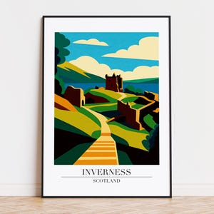 Inverness poster, Inverness print, Inverness illustration, Inverness art, Scotland poster