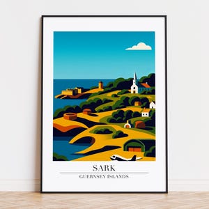Sark Reiseposter: Guernsey Inseln Kunstdruck